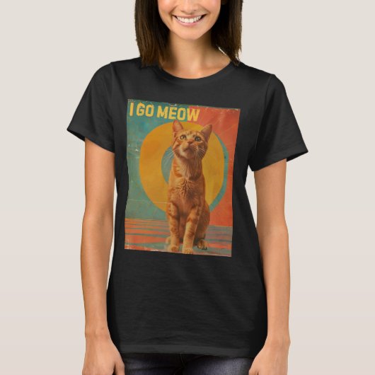 T-shirt Je vais miauler - Conception de mème de chat qui c (Devant)