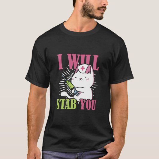 T-shirt Je vais vous tabiller | Chat infirmière (Devant)