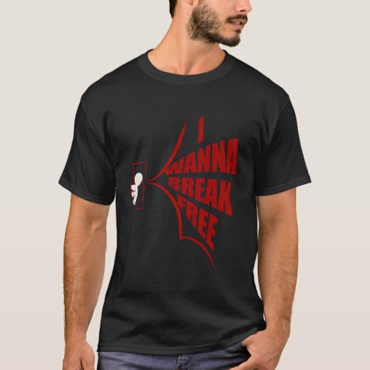 T-shirt Je veux casser l'oiseau libre (Devant)