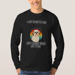 T-shirt Je Veux Courir Et Hang W Shih Tzu