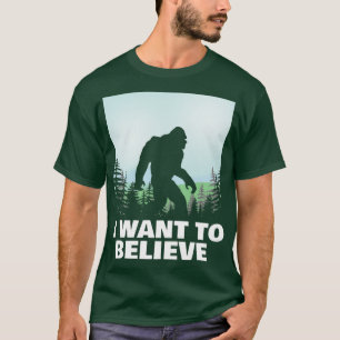 T-shirt Je veux croire en Bigfoot