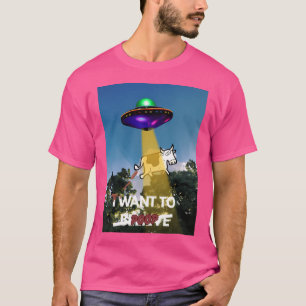 T-shirt Je Veux Croire (Poop) Poster Drôle