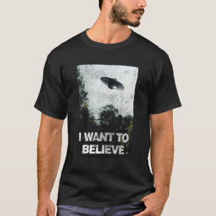 T-shirt Je Veux Croire Zone 51 De L'Enlèvement D'Aliens