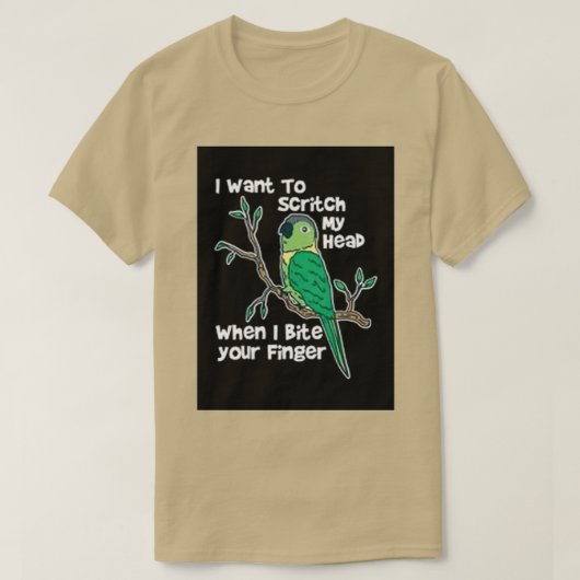 T-shirt Je Veux Écraser Mon Heab Oiseau Conure (Design devant)