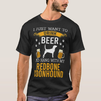 T-shirt Je Veux Juste Boire De La Bière Accrochée À Mon Éc