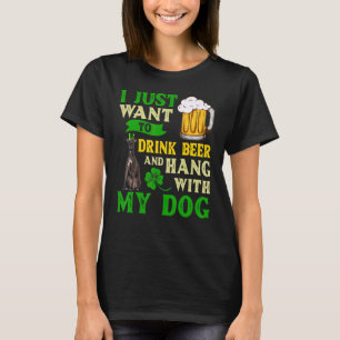 T-shirt Je Veux Juste Boire De La Bière Et Accrocher Avec