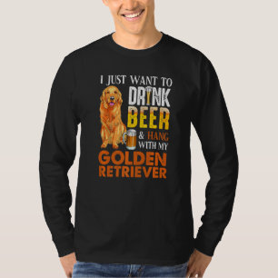 T-shirt Je Veux Juste Boire De La Bière Et Accrocher Avec 