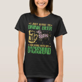 T-shirt Je Veux Juste Boire De La Bière Et Accrocher Avec (Devant)