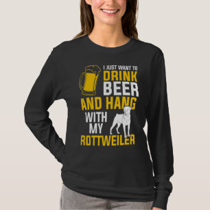 T-shirt Je Veux Juste Boire De La Bière Et Accrocher Avec 