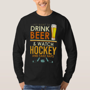 T-shirt Je Veux Juste Boire De La Bière Et Suivre Le Hocke
