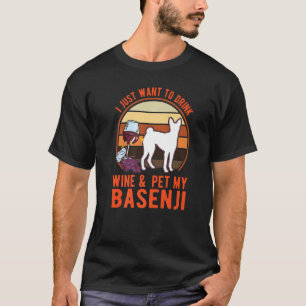 T-shirt Je veux juste boire du vin et de l'animal mon Base