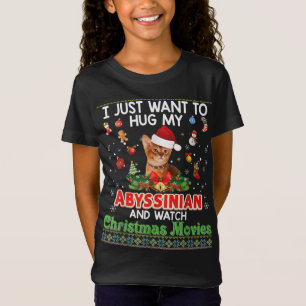 T-Shirt Je Veux Juste Embrasser Mon Chat Abyssinien Et Reg