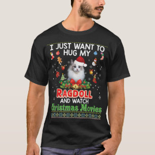 T-shirt Je Veux Juste Embrasser Mon Chat De Ragdoll Et Reg