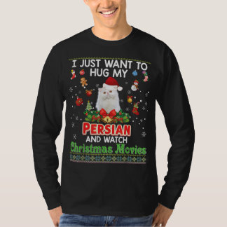 T-shirt Je Veux Juste Embrasser Mon Chat Persan Et Voir Ch