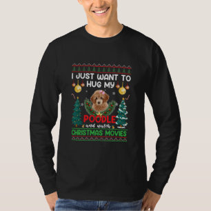 T-shirt Je Veux Juste Embrasser Mon Chien De Poodle Noël