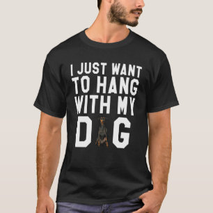T-shirt Je Veux Juste M'Accrocher Avec Mon Chien Terrier D