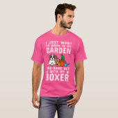 T-shirt Je Veux Juste Travailler Dans Mon Chien En Boxer D (Devant entier)