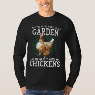 T-shirt Je Veux Juste Travailler Dans Mon Jardin Accroché