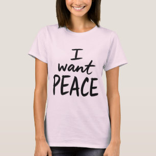 T-shirt “Je veux la paix” design