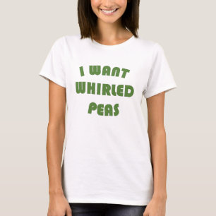 T-shirt Je veux les pois tourbillonnés de paix du monde
