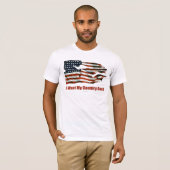 T-shirt Je veux mes chemises de dos de pays (Devant entier)