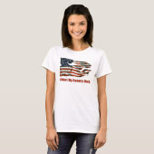 T-shirt Je veux mes chemises de dos de pays (Devant entier)