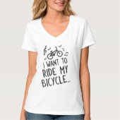 T-shirt Je veux monter ma bicyclette (Devant)