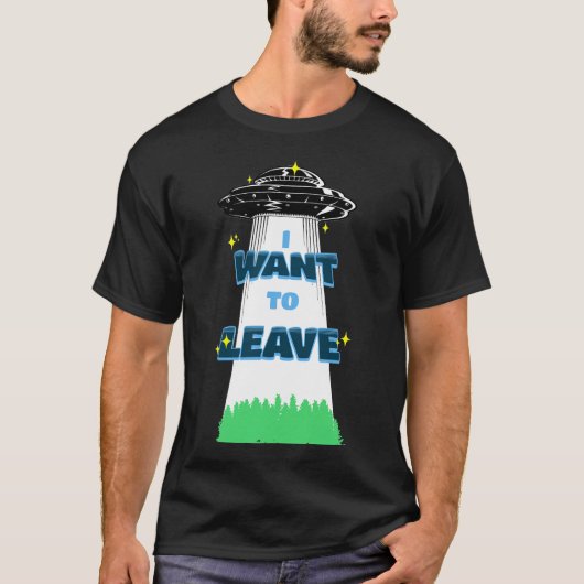 T-shirt je veux partir dans l'espace (Devant)