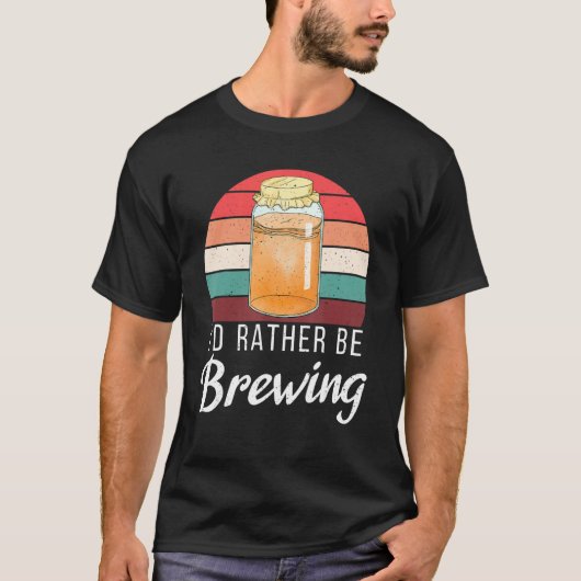 T-shirt Je Veux Plutôt Brasser Kombucha (Devant)