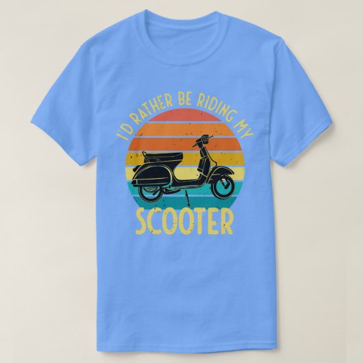 T-shirt Je Veux Plutôt Faire Mon Scooter Vélo Moped (Design devant)