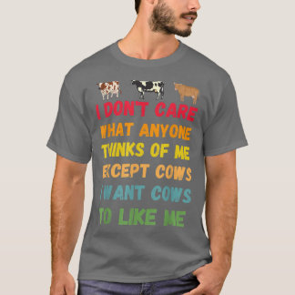 T-shirt Je veux que les vaches m'aiment vache drôle dire p