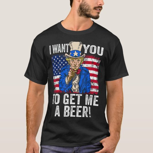 T-shirt Je Veux Que Tu Me Fasses Un Sam De Bière En Train  (Devant)