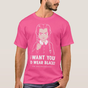 T-shirt Je veux que tu portes noir