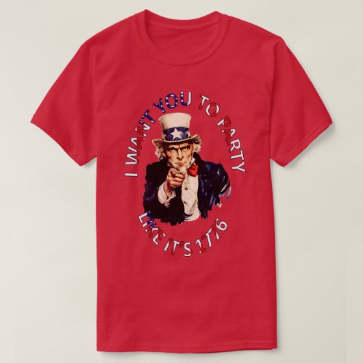 T-shirt Je Veux Que Vous Fassiez Comme Son 1776 (Design devant)