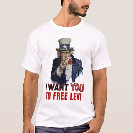 T-shirt Je veux que vous "LIBÉRIEZ LEVI". (Devant)