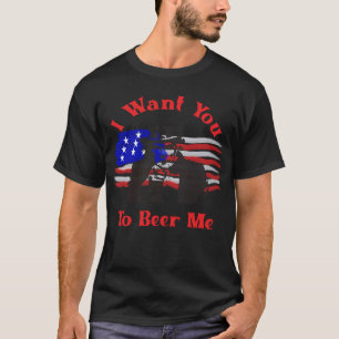 T-shirt Je Veux Que Vous Me Soyez 4 Juillet Oncle Sam
