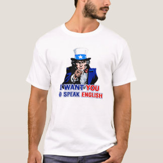 T-shirt Je veux que vous parliez anglais