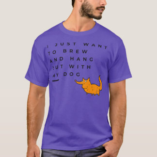 T-shirt Je Veux Simplement Brasser Et Accrocher Avec Mon C