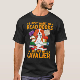 T-shirt Je Veux Simplement Lire Des Livres Et Pet Mon Cava