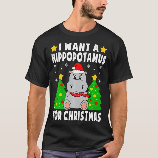 T-shirt Je Veux Un Hippopotame Pour Le Pajamas Hippo De No (Devant)