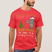 T-shirt je veux un hippopotame pour Noël (Devant)