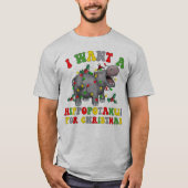 T-shirt Je Veux Un Hippopotame Pour Noël Funny Retro (Devant)