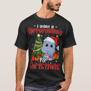 T-shirt Je Veux Un Hippopotame Pour Un Hippopotame Père No