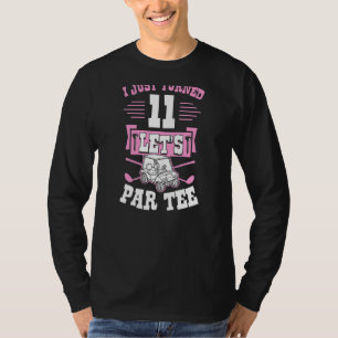 T-shirt Je viens d'avoir 11 ans Let's Par Golf Cart 11e an