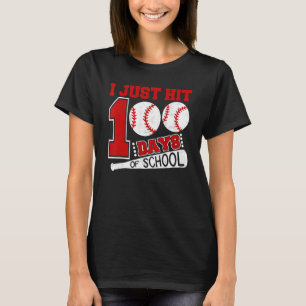 T-shirt Je Viens De Frapper Le Baseball, Heureux 100 Jours