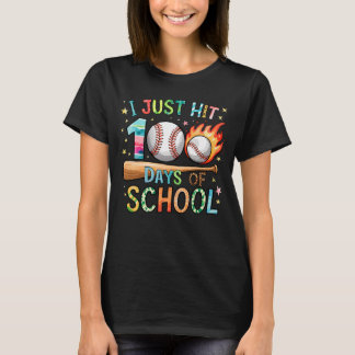 T-shirt Je Viens De Toucher 100 Jours De Baseball Scolaire