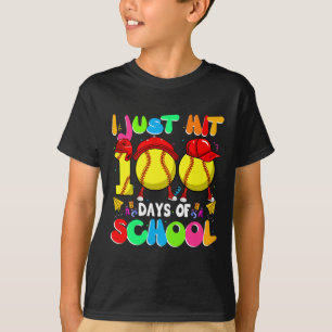 T-shirt Je Viens De Toucher 100 Jours D'École Softball Enf