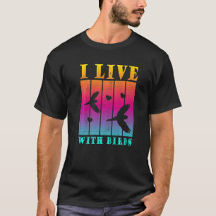 T-shirt Je Vis Avec Le Propriétaire De Birds Budgie