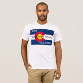 T-shirt Je vis où vous vacation (Devant entier)
