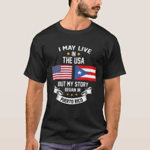 T-shirt Je Vis Peut-Être Aux États-Unis Mais Mon Histoire 